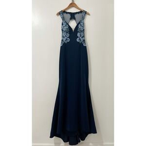 Faviana Navy Blue Prom Dress